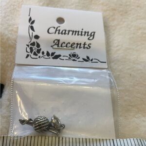 Knitting Yarn and Needles Bracelet Charm